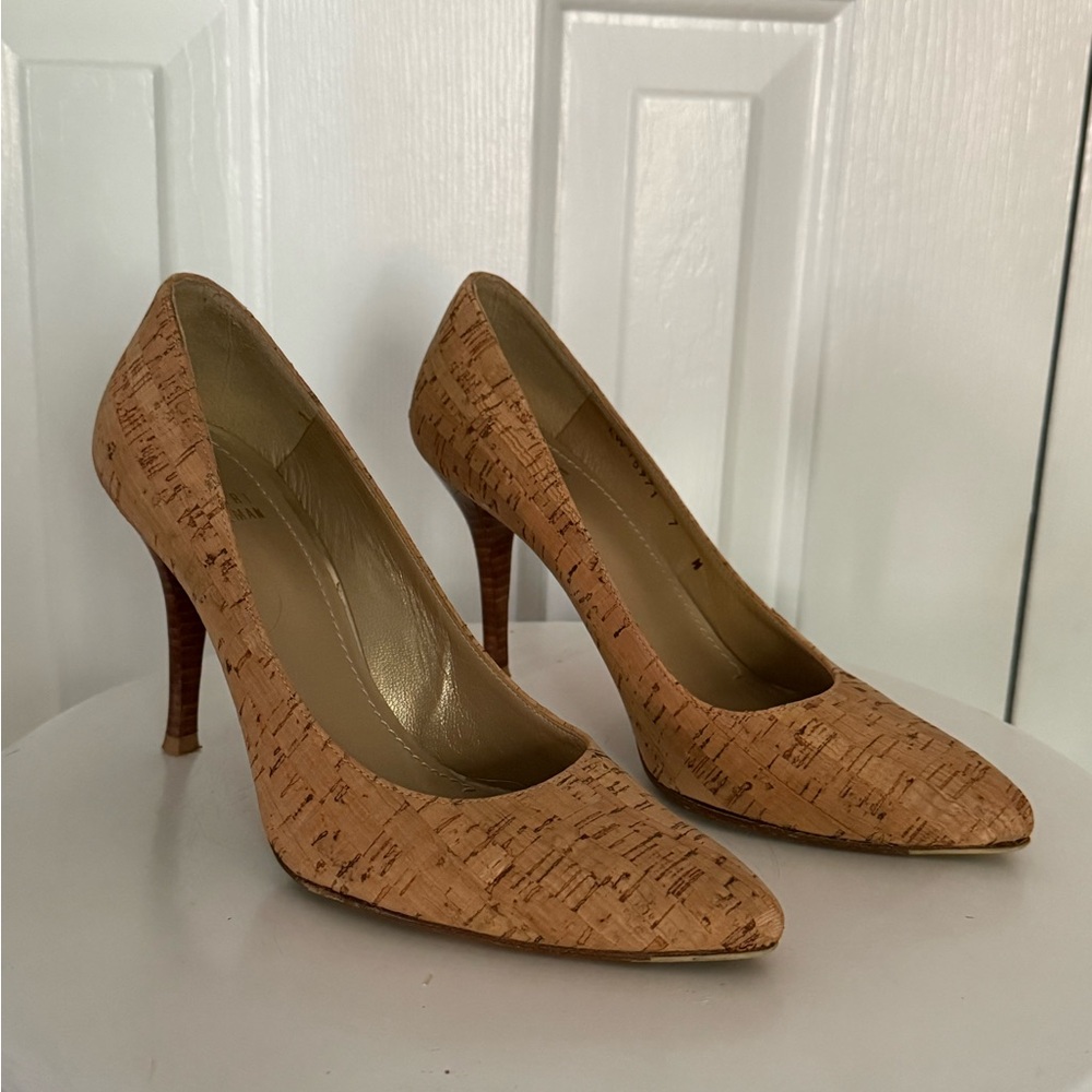 Stuart Weitzman Cork High Heel Pumps – Women’s Size 7M